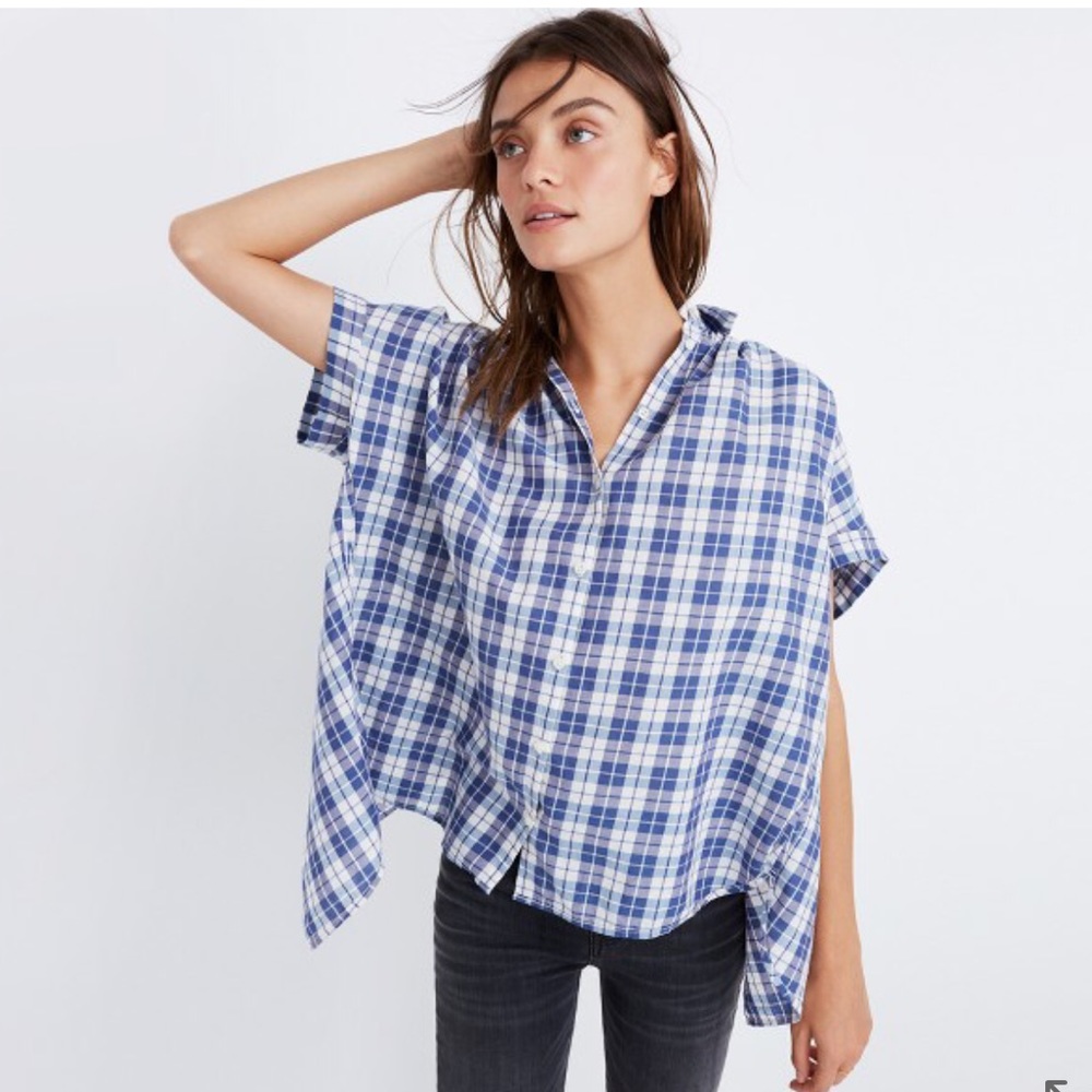 Madewell Central Shirt Open Back. NEW.